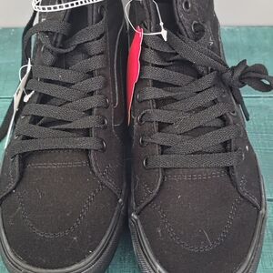 Vans Black Canvas Athletic Shoes